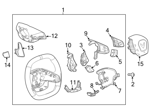 2023 Chevy Corvette Paddle Switch, Passenger Side Diagram for 13546822