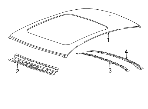 2014 Cadillac CTS Roof & Components Diagram 5 - Thumbnail