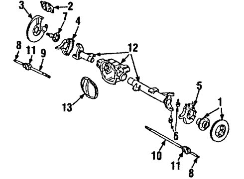 1986 Chevy K20 Differential - Front Diagram
