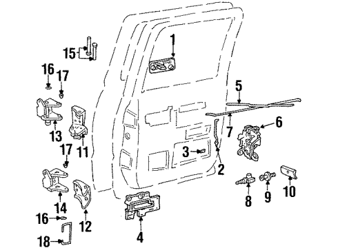 1994 GMC C3500 Back Door Diagram