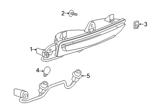 2022 Cadillac CT5 Backup Lamps Diagram