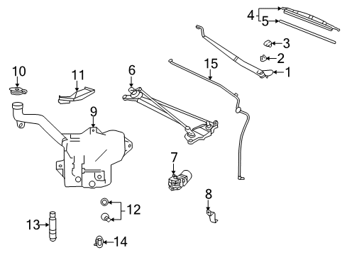 2005 Cadillac XLR Washer Reservoir Diagram for 19256783