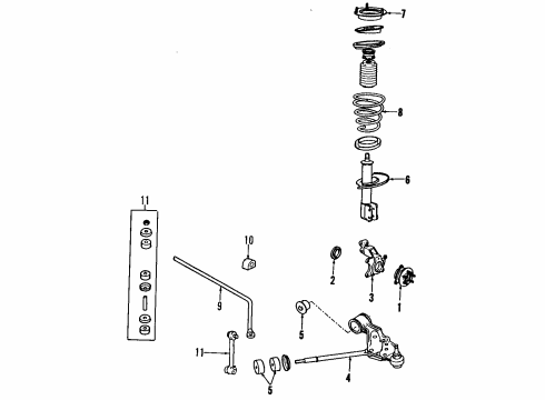2002 Cadillac Eldorado Front Suspension, Control Arm, Stabilizer Bar Diagram 2 - Thumbnail
