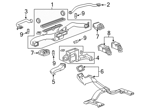 2014 Cadillac Escalade ESV Ducts Diagram 1 - Thumbnail