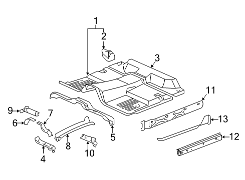 2013 Chevy Silverado 2500 HD Floor Diagram 6 - Thumbnail