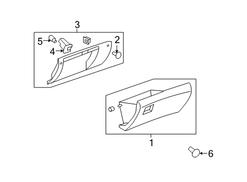 2007 Saturn Outlook Glove Box Diagram