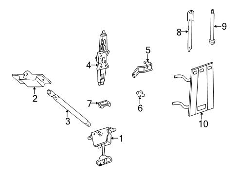 2005 Pontiac Montana Spare Tire Carrier Diagram