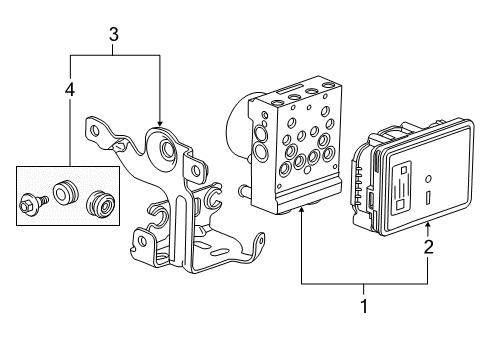 2015 Chevy Silverado 1500 ABS Components Diagram
