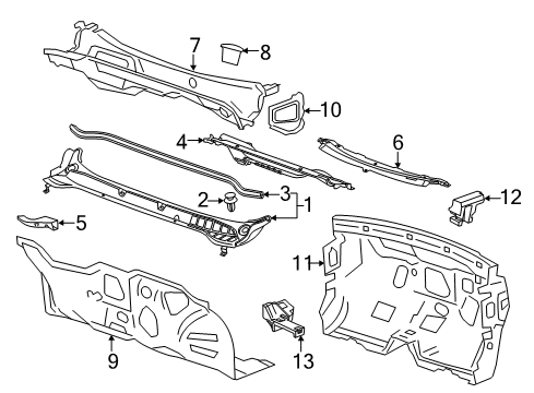2017 Buick Verano Cowl Diagram
