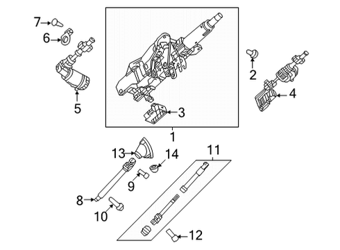 2023 GMC Hummer EV Pickup Intermed Shaft Upper Bolt Diagram for 11602092