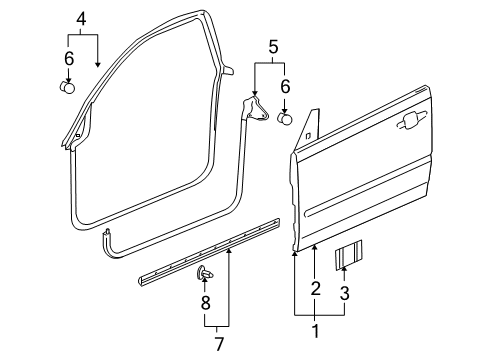 2006 Pontiac G6 Door & Components Diagram