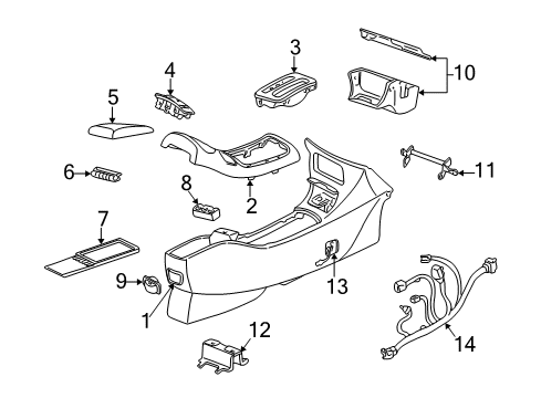 1999 Buick Century Front Console Diagram