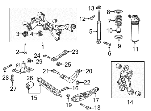 2018 GMC Terrain Trailing Arm, Rear Passenger Side Diagram for 23463142