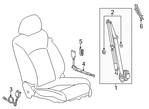 2017 Chevy Sonic Front Seat Belts Diagram
