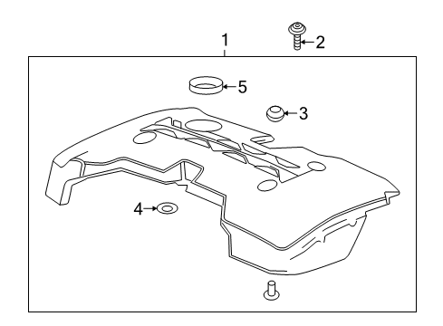 2020 GMC Acadia Engine Appearance Cover Diagram