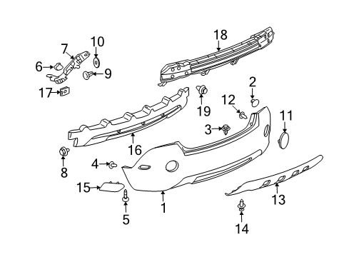 2008 Saturn Vue Rear Bumper Diagram 4 - Thumbnail