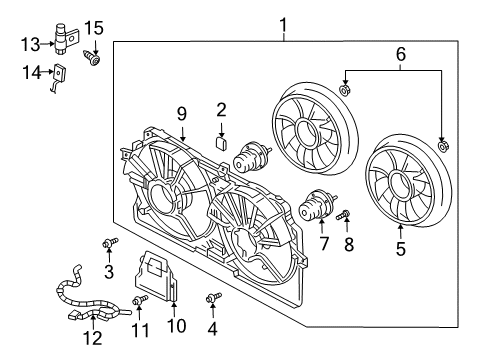 2005 Chevy Impala Fan Motor Diagram for 89019110