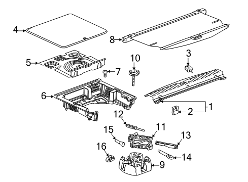 2019 GMC Terrain Floor Cover, Jet Black Diagram for 84220254
