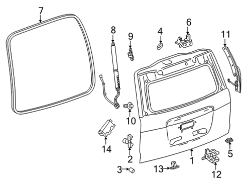 2023 GMC Yukon XL Lift Gate - Electrical Diagram 1 - Thumbnail