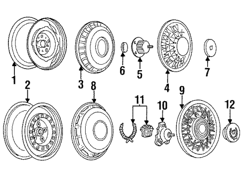 1986 Cadillac DeVille Emblem Diagram for 25533214