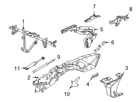 2008 Cadillac XLR Retractable Top - Frame & Components Diagram