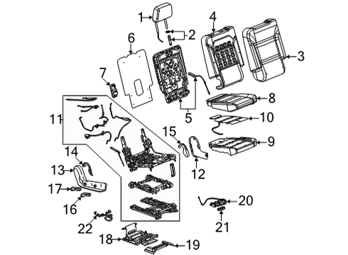 2022 GMC Yukon Power Seats Diagram 10 - Thumbnail