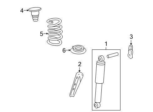 2008 Saturn Outlook Shocks & Components - Rear Diagram 2 - Thumbnail