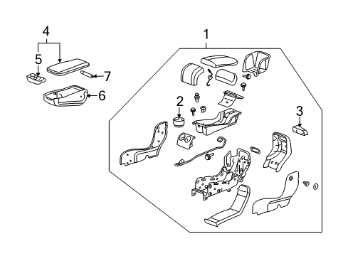 2011 Buick Lucerne Front Seat Components Diagram 1 - Thumbnail