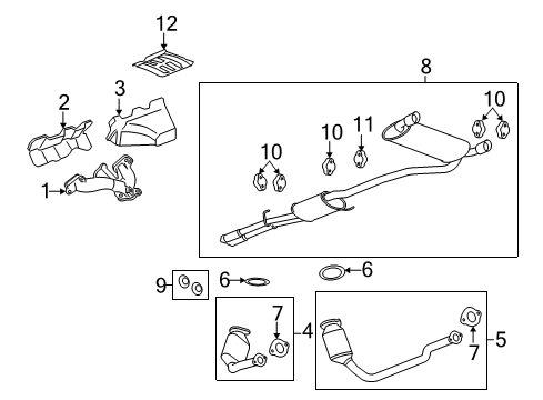 2009 Saturn Vue Catalytic Converter Diagram for 96817443