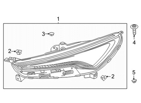 2022 Buick Enclave Daytime Running Lamp Components Diagram