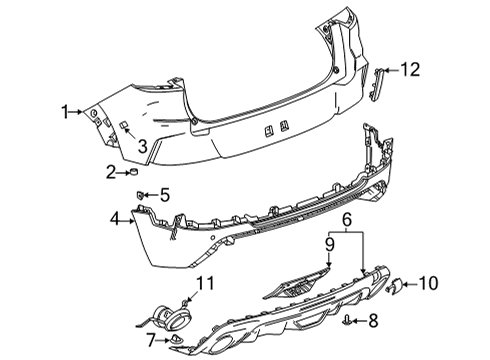 2021 Chevy Trailblazer Reflector, Driver Side Diagram for 42743465