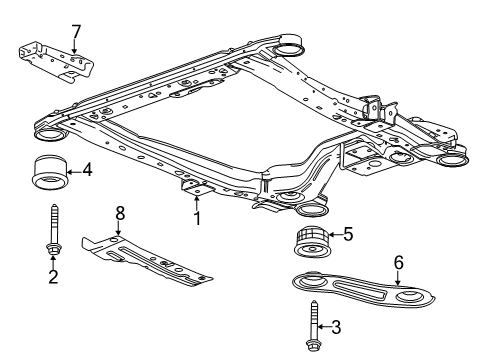 2020 Chevy Impala Suspension Mounting - Front Diagram