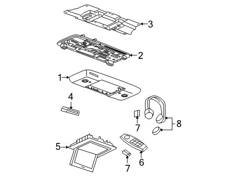 2007 GMC Acadia Entertainment System Components Diagram 1 - Thumbnail