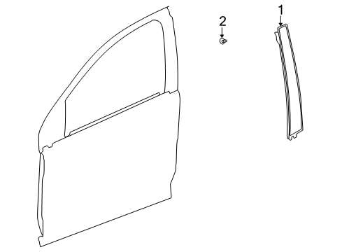 2006 Saturn Ion Exterior Trim - Front Door Diagram