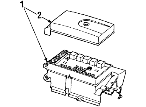 1998 Saturn SW1 Fuse Box Cover Diagram for 21025230