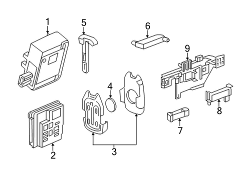 2024 Chevy Silverado 2500 HD Keyless Entry Components Diagram 2 - Thumbnail