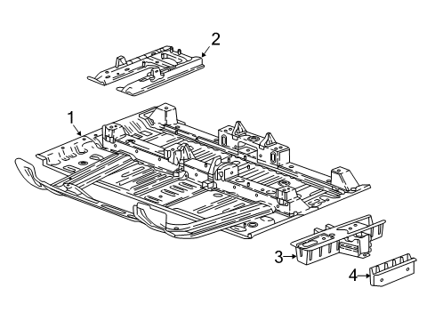 2022 Buick Enclave Floor & Rails Diagram