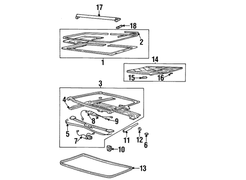 1995 Buick Skylark Weatherstrip Diagram for 22659844