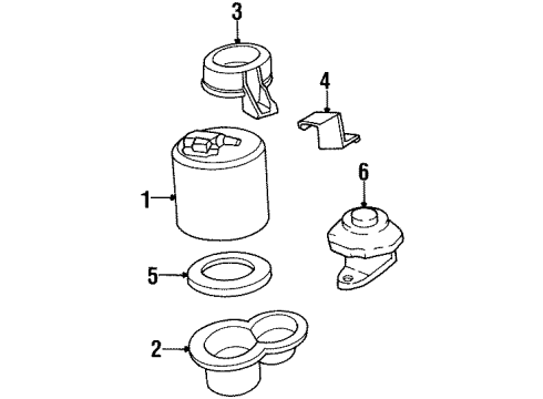 1989 Oldsmobile Cutlass Calais Vapor Canister Diagram for 17089060