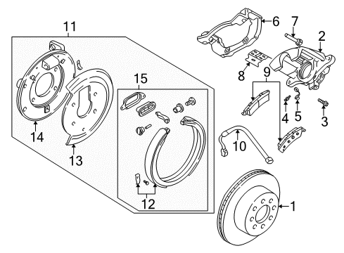 2007 Buick Rainier Brake Pads, Front Diagram for 19178358
