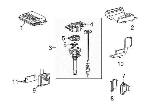 1996 GMC Sonoma Cable Set Diagram for 19154585