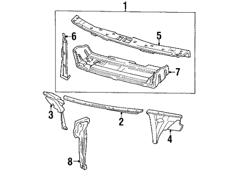 1992 Buick LeSabre Side Panel, Front Driver Side Diagram for 25662085