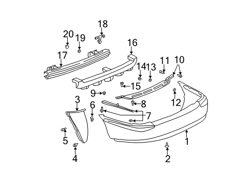 2005 Buick LeSabre Rear Bumper Diagram