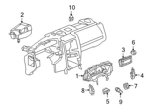 2008 Cadillac XLR A/C & Heater Control Units Diagram