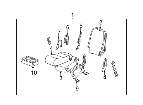 2007 GMC Sierra 1500 Classic Cup Holder Diagram for 88941201