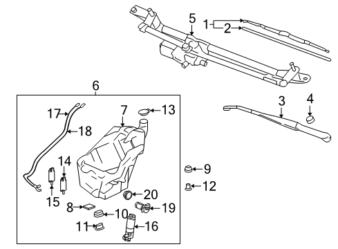 2006 Chevy Trailblazer EXT Reservoir Assembly Diagram for 15076408