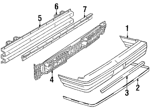 1990 Oldsmobile Cutlass Ciera Rear Bumper Diagram