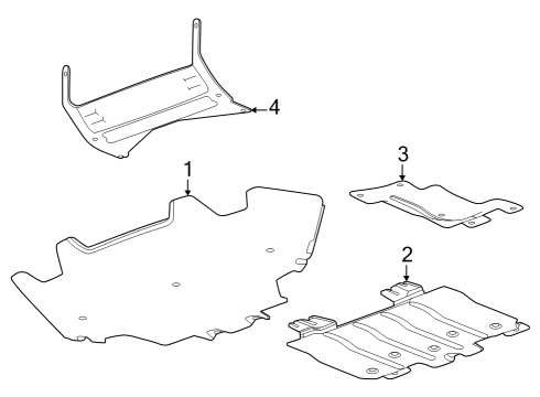 2023 Chevy Colorado Skid Plate Diagram for 84616859