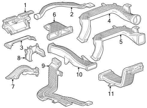 2023 GMC Canyon Ducts Diagram