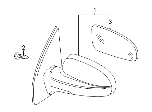 2010 Chevy Aveo5 Outside Mirrors Diagram